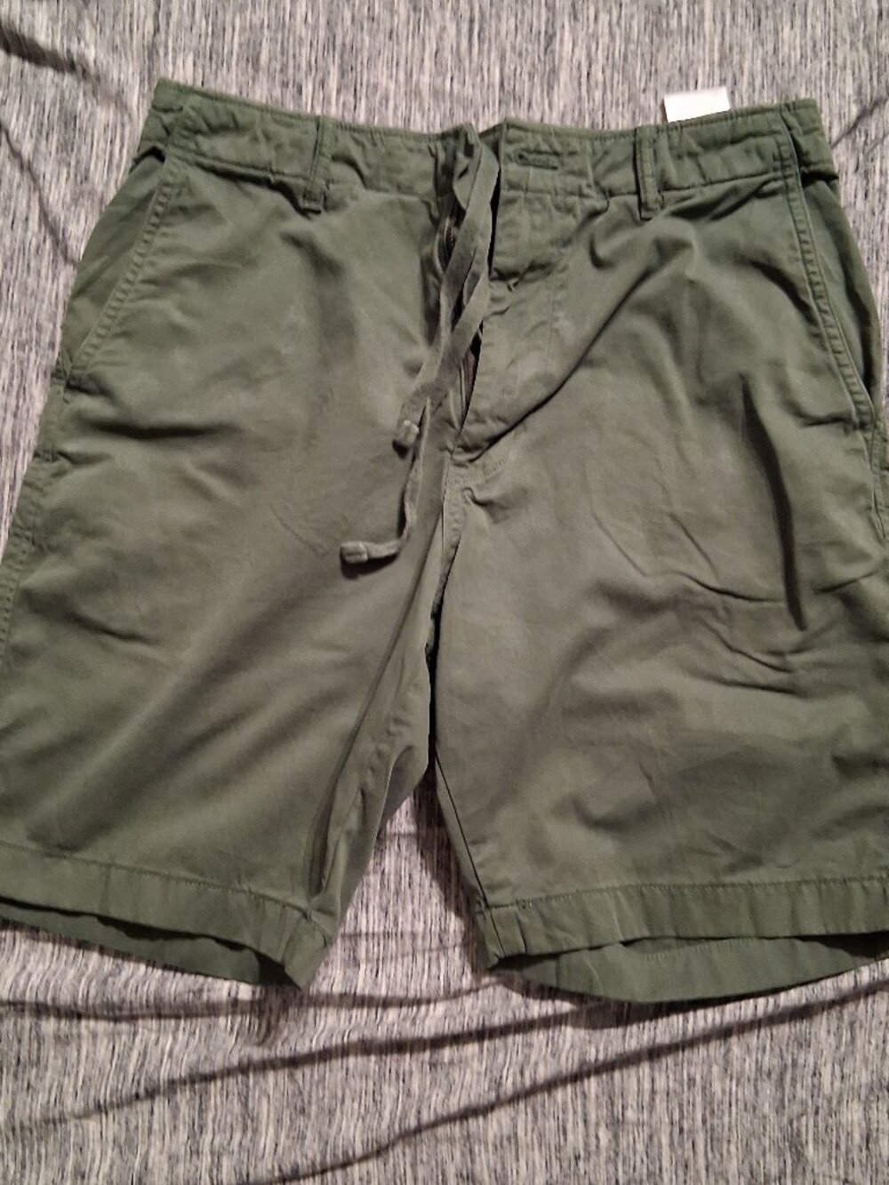 Uniqlo Men’s Olive Green Cargo Pants – Adjustable Waist – Small